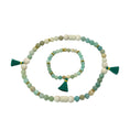 Bild in Galerie-Betrachter laden, Zeckenhalsband Naturstein & Armband GRÜNE OASE