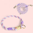 Bild in Galerie-Betrachter laden, Hundehalsband & Hundeleine LILA CANDY