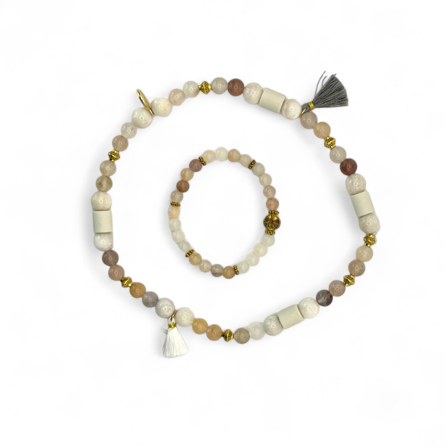 Zeckenhalsband Naturstein & Armband DESERT