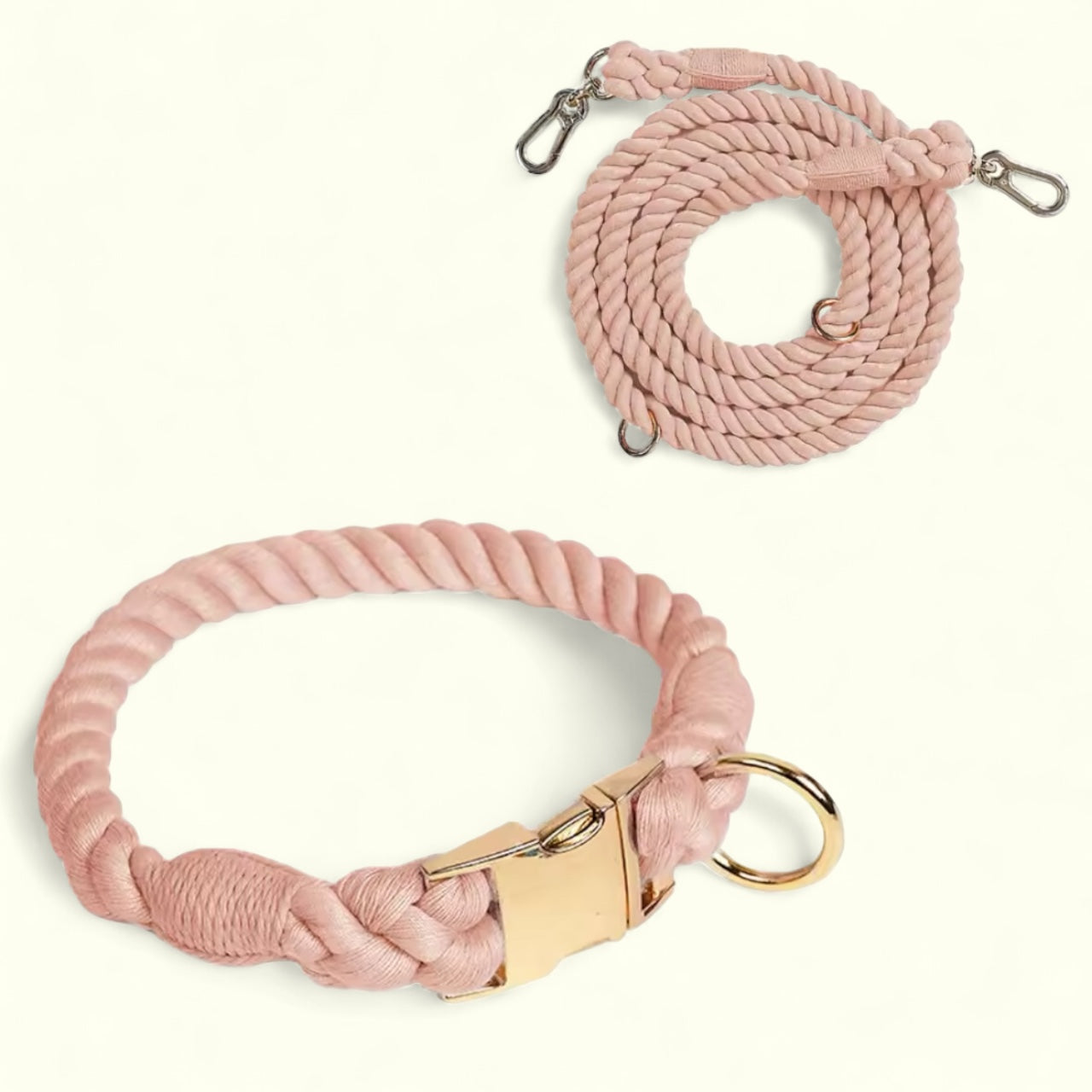 Hundehalsband & Hundeleine BEIGE SKIN