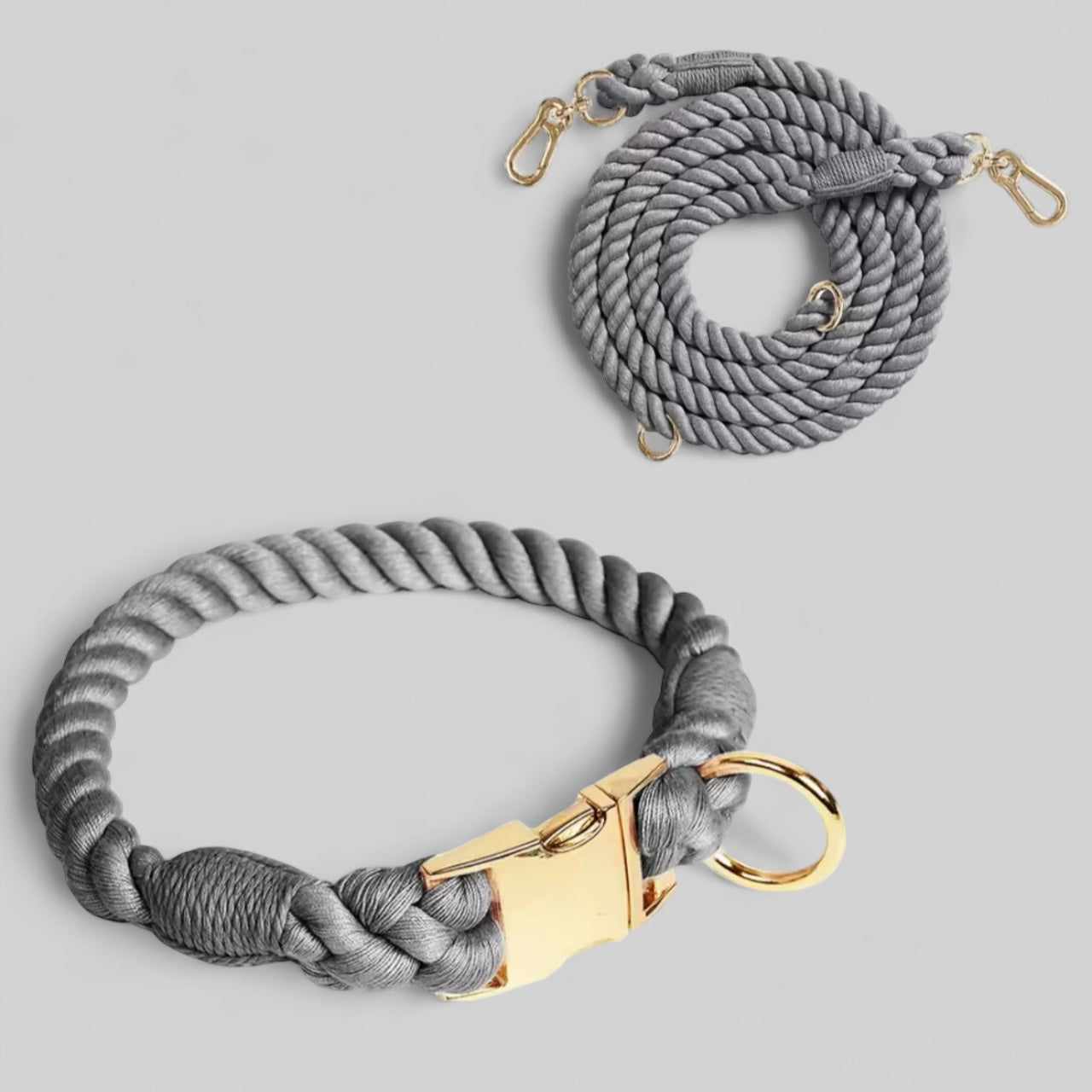 Hundehalsband & Hundeleine GRAU NERO