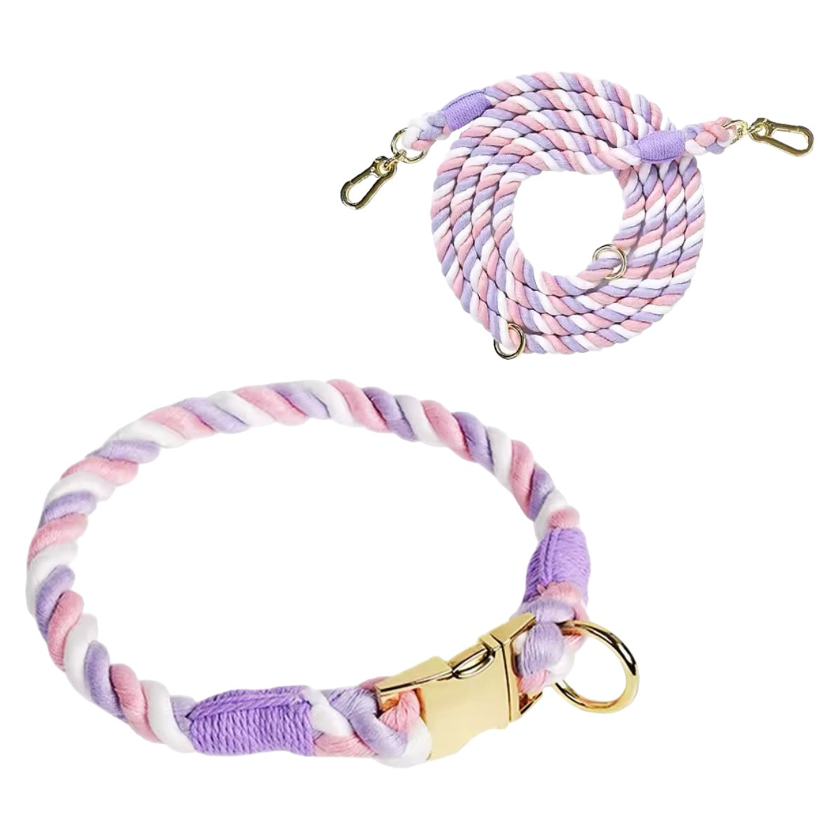 Hundehalsband & Hundeleine LILA CANDY